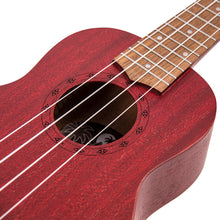 Load image into Gallery viewer, Red Vintage Laka Sapele Series Soprano Ukulele &amp; Bag