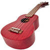 Red Vintage Laka Sapele Series Soprano Ukulele & Bag