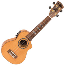 Load image into Gallery viewer, Vintage Laka Maple Series Electro-Acoustic Cutaway Ukulele &amp; Carry Bag ~ Soprano