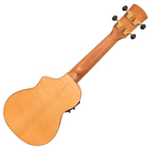 Load image into Gallery viewer, Vintage Laka Maple Series Electro-Acoustic Cutaway Ukulele &amp; Carry Bag ~ Soprano