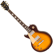 Load image into Gallery viewer, Vintage V100 Reissued Electric Guitar ~ Left Hand Flamed Ice Tea