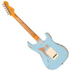 Vintage V6 ICON Electric Guitar ~ Left Hand Distressed Laguna Blue