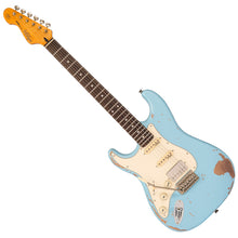 Load image into Gallery viewer, Vintage V6 ICON Electric Guitar ~ Left Hand Distressed Laguna Blue