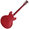 Vintage VSA500 ReIssued Semi Acoustic Guitar ~ Left Hand Cherry Red
