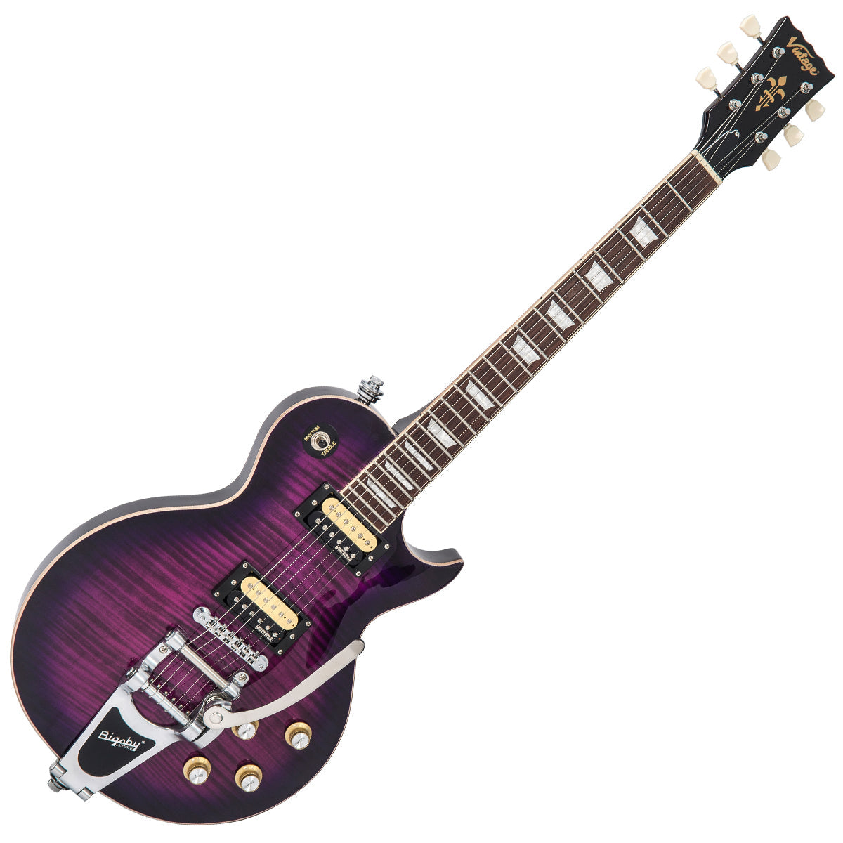 ウ*ナ様 【最終出品】BURNY エレキギター ブラック/パープル 楽器