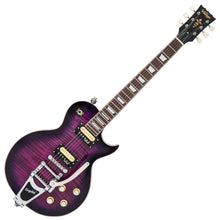 Load image into Gallery viewer, Vintage V100 ReIssued Electric Guitar w/Bigsby ~ Flamed Purpleburst