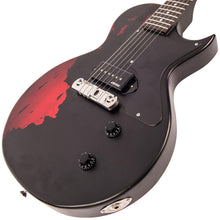 Load image into Gallery viewer, Vintage V120 ICON Electric Guitar ~ Distressed Black Over Cherry Red