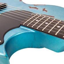 Load image into Gallery viewer, Vintage V120 ICON Electric Guitar ~ Distressed Gun Hill Blue Over Sunburst