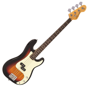 Vintage V40 Coaster Series Bass Guitar ~ 3 Tone Sunburst