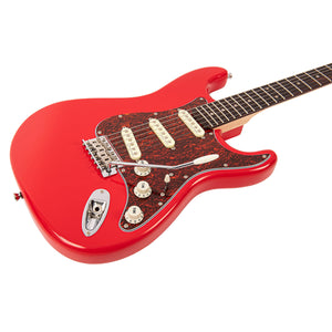 Vintage V60 Coaster Series Electric Guitar Pack ~ Gloss Red