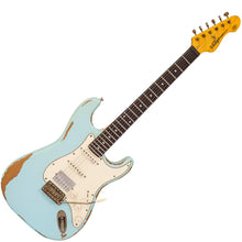 Load image into Gallery viewer, Vintage V6H ICON HSS Electric Guitar ~ Ultra-Gloss Distressed Laguna Blue