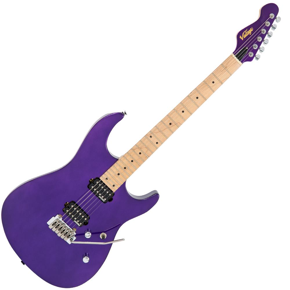 Guitarra elétrica vintage V6M24 reeditada ~ Pasadena Purple