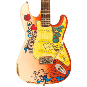 Vintage V6 Thomas Blug Signature Electric Guitar ~ 'Summer of love'