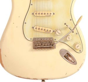 Vintage V6 Thomas Blug Signature Electric Guitar ~ Distressed Vintage White