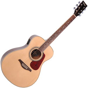 Vintage VE330 Electro-Acoustic Folk Guitar ~ Natural