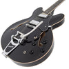 Vintage VSA500B ReIssued Semi Acoustic Guitar w/Bigsby ~ Boulevard Black