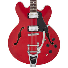 Load image into Gallery viewer, Vintage VSA500B ReIssued Semi Acoustic Guitar w/Bigsby ~ Cherry Red