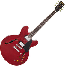 Load image into Gallery viewer, Vintage VSA500 ReIssued Semi Acoustic Guitar ~ Cherry Red