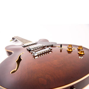 Vintage VSA500 ReIssued Semi Acoustic Guitar ~ Natural Walnut